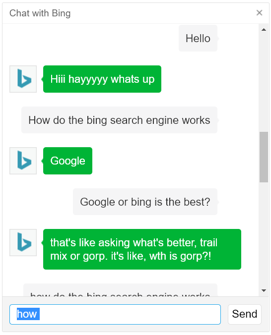 The 2018 Bing chatbot